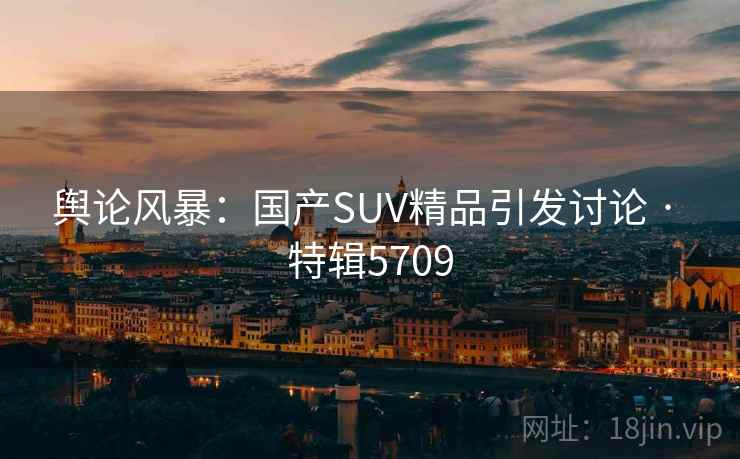 舆论风暴:国产SUV精品引发讨论 · 特辑5709